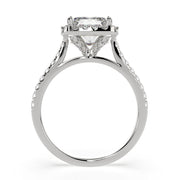 Isadora Princess Cut Halo Pave Engagement Ring Setting - Nivetta